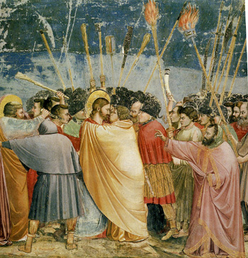 The betrayal of Judas by Giotto